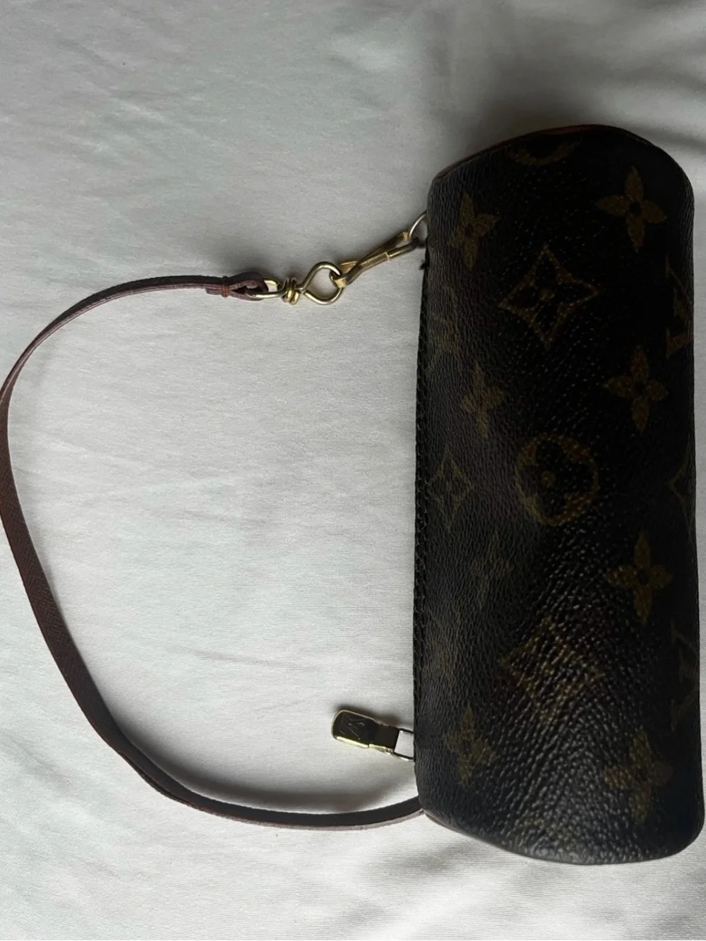 Louis Vuitton Monogram Papillon Pouch Brown authenticity certificate attached